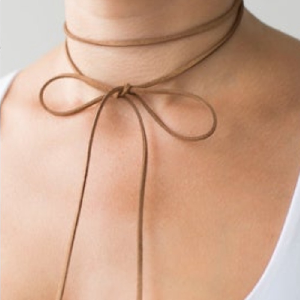 Suede Tan Rope Chocker - Picture 6 of 6